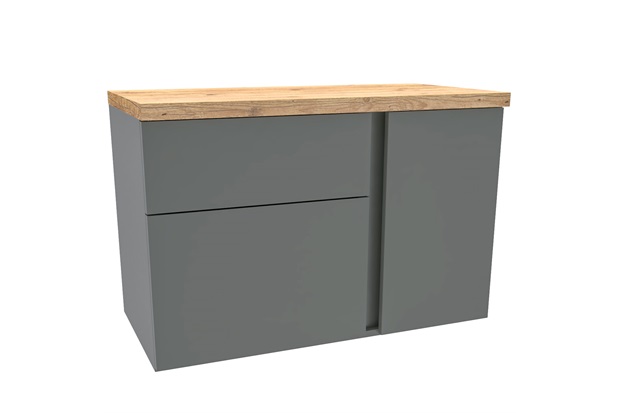 Gabinete para Banheiro em Mdf Castellon 80x53cm Cinza - Darabas Agardi