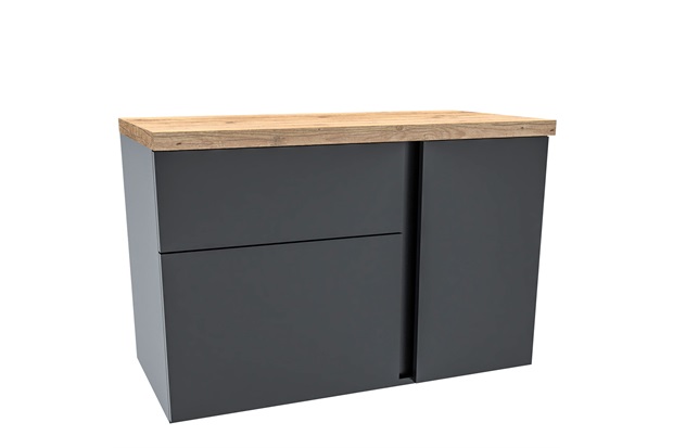 Gabinete para Banheiro em Mdf Castellon 80x53cm Preto - Darabas Agardi