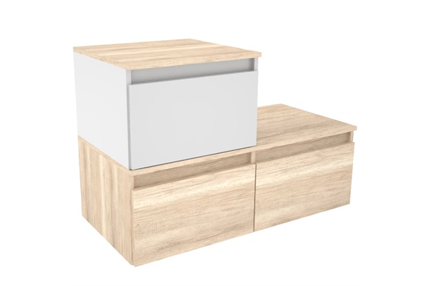 Gabinete para Banheiro em Mdf Florença 90x60cm Mezzo Blanco - Darabas Agardi