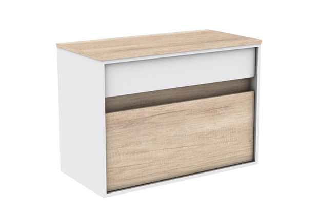 Gabinete para Banheiro em Mdf sem Cuba Módena 80cm Mezzo Blanco - Darabas Agardi