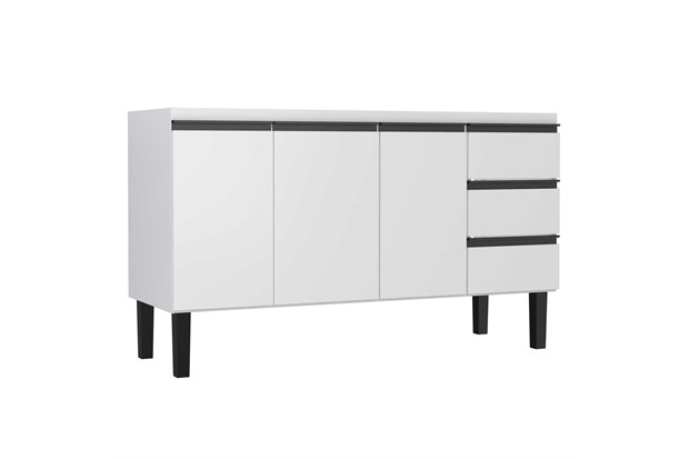 Gabinete para Cozinha em Aço Netuno 84,8x144,5cm Branco - Cozimax