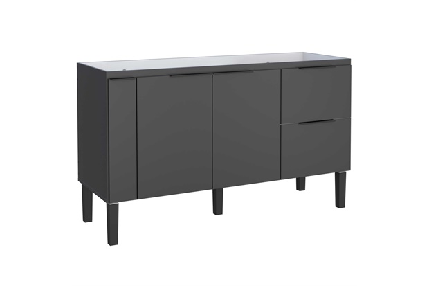 Gabinete para Cozinha em Madeira Cisne 85x144cm Preto - Cozimax