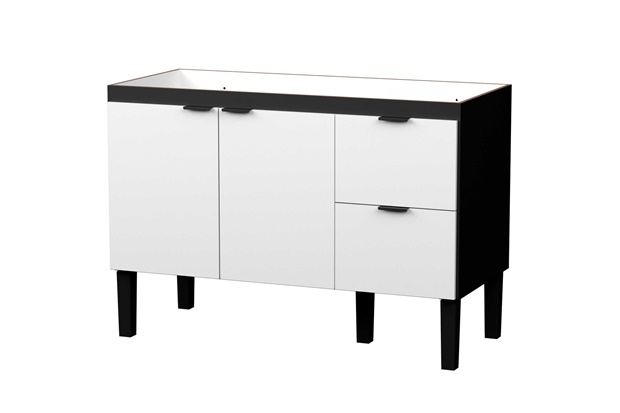 Gabinete para Cozinha em Madeira Colibri 78,7x114cm Preto E Branco - Cozimax