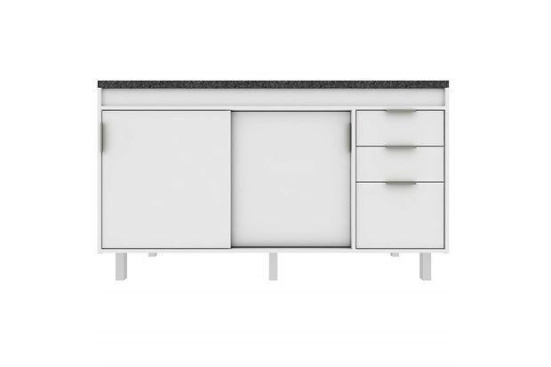 Gabinete para Cozinha em Mdf Barcelona 144cm Branco - Darabas Agardi