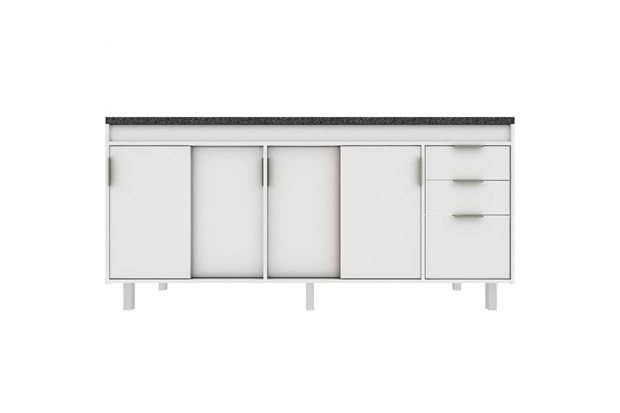 Gabinete para Cozinha em Mdf Barcelona 174cm Branco - Darabas Agardi