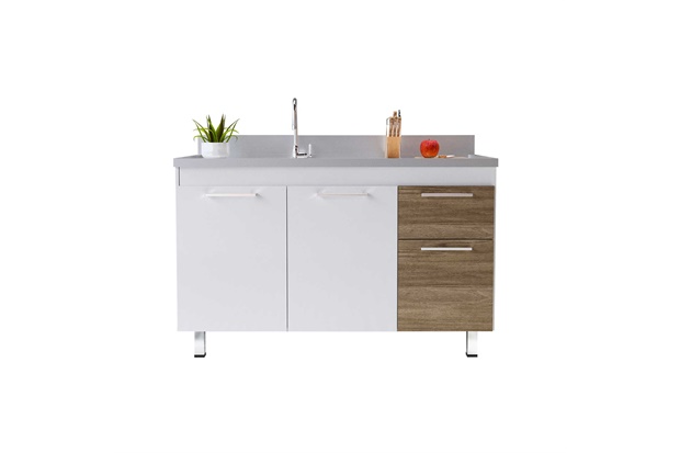 Gabinete para Cozinha em Mdf Kaus 84,5x113,5cm Branco E Berlin - Cerocha