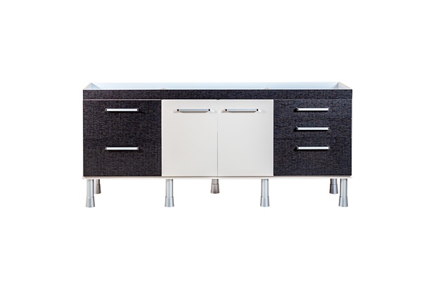 Gabinete para Cozinha em Mdp  Recife 85,5x194cm Cromo E Nude - Corso