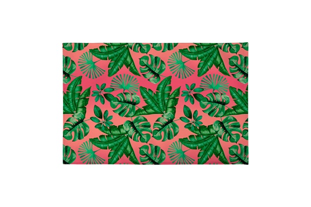 Jogo Americano Nylon Selva 28x43cm Verde E Rosa - Uatt