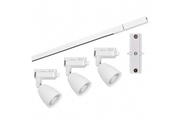 Kit 3 Spots Led com Trilho 6w Autovolt 3000k Branco - Taschibra  