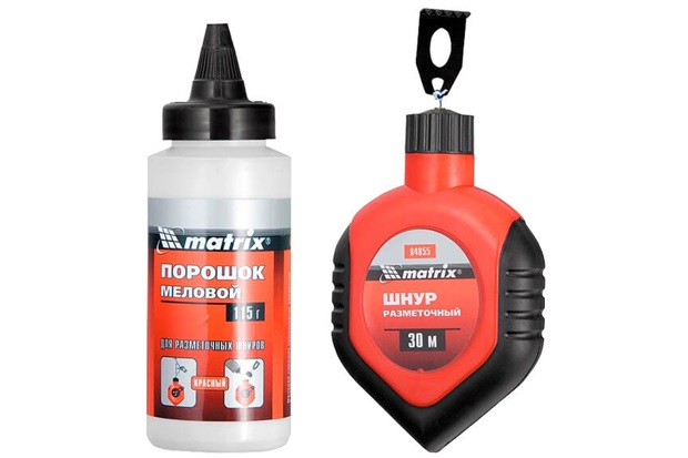 Kit Giz de Linha para Drywall com 30 Metros Vermelho E Preto - MTX