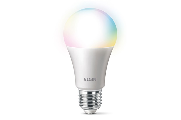 Lâmpada Inteligente Led Bulbo a60 Smart Color Wi-Fi 10w Rgb - Elgin