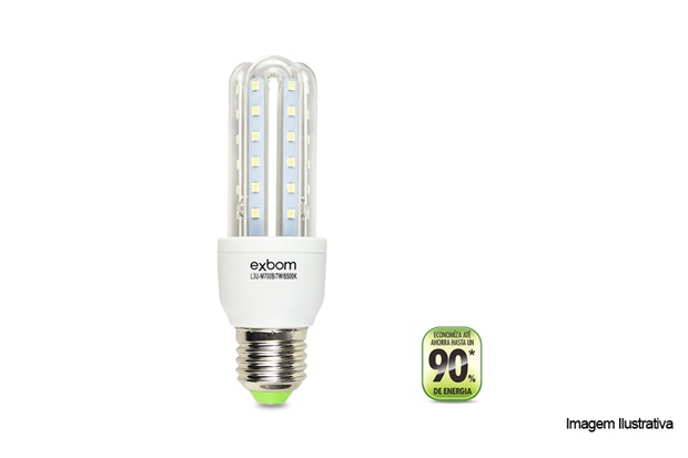 Lâmpada Led 3u E27 7w 6500k Branca - Exbom