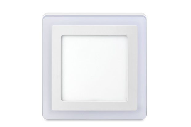 Luminária de Led de Sobrepor Quadrada 3 Estágios Downlight 12w+6w Bivolt Branca 6500k - Elgin