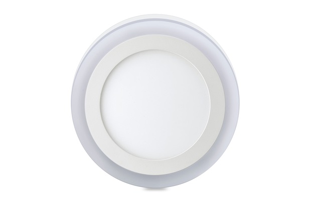 Luminária de Led de Sobrepor Redonda 3 Estágios Downlight 12w+6w Bivolt Branca 6500k - Elgin