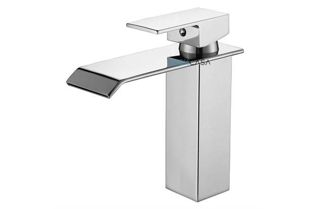 Misturador para Lavatório Monocomando Cascata Bica Baixa Calha Metal Cromado Dc-6006b - Deckcasa