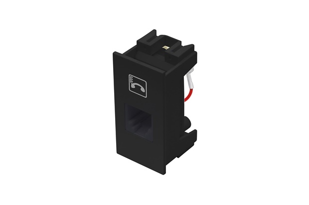 Módulo Conector Rj11 4 Vias Habitat Black Preto - Fame