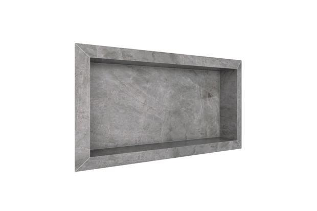 Nicho de Embutir em Porcelanato Polido Diamante 60x30cm Cinza - Cozimax