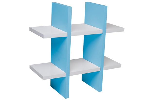 Nicho Jogo da Velha 38cm Branco E Azul - Decorprat