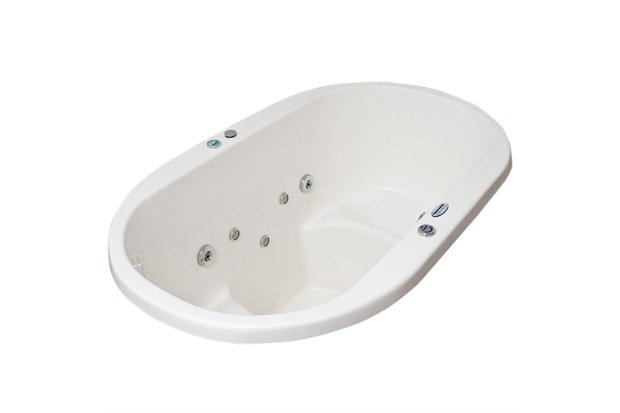 Ofurô Oval com Hidromassagem Heatiro Top Line 141x91cm Branco - Ouro Fino