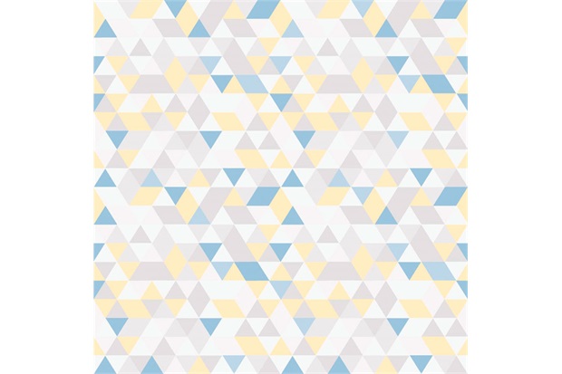 Papel de Parede Vinílico Geométrico Triângulos 0,52x10m Azul - Bobinex