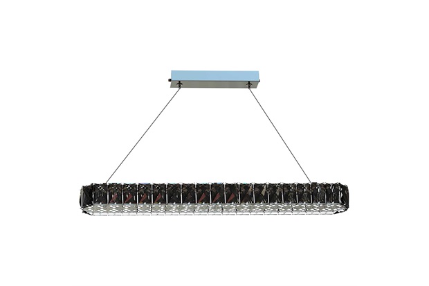 Pendente em Cristal com Placa Led 18w 4000k Tokyo Inox - Bronzearte 