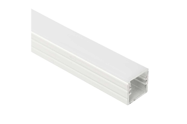 Perfil de Sobrepor Fita Led em Alumínio Way 29c 1 Metro Branco - LLUM Bronzearte