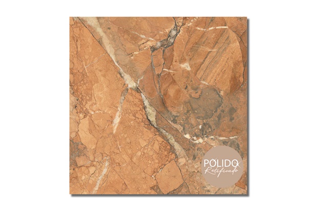 Piso Cerâmico Polido Retificado Intensy Marrom 66x66cm - Formigres