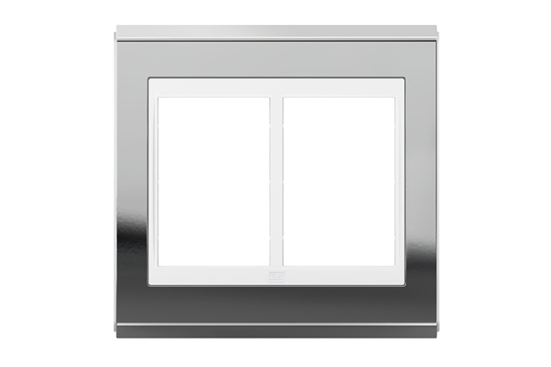 Placa 4x4 para 6 Módulos Refinatto Concept Prata E Branco - WEG