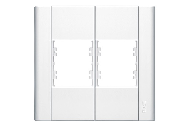 Placa para 4 Módulos Horizontais 4x4 Modulare Branca - Fame