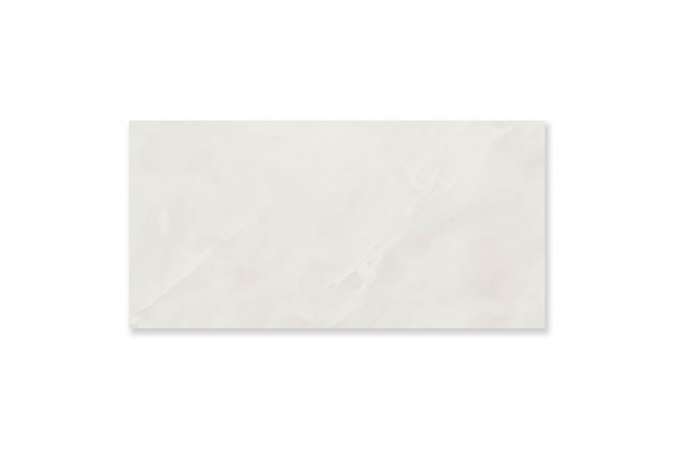 Porcelanato Polido Borda Reta Onice Branco 58,4x117cm - Portinari 