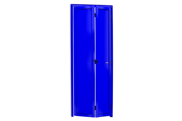 Porta Camarão Esquerda L25 com Lambri em Alumínio 210x80cm Azul - Brimak