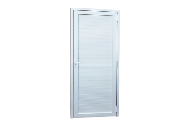 Porta de Giro Esquerda Itec com Palheta em Pvc 216x70cm Branca - Brimak