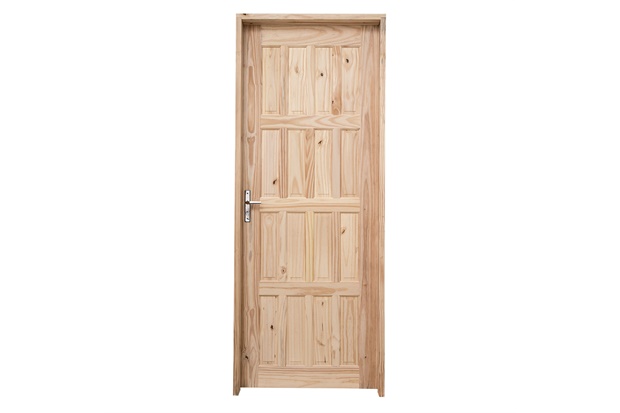 Porta Externa Direita Pinus Maciça 210x80cm Pinus - Grantok