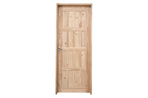 Porta Externa Direita Pinus Maciça 210x90cm Pinus - Grantok