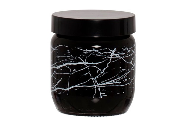 Pote Decorado Marmorizado Preto E Branco 425ml - Fratelli