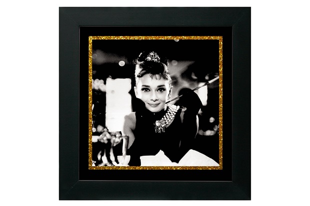 Quadro Decorativo com Vidro Audrey Hepburn I 30x30cm - Kapos
