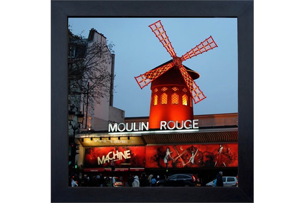 Quadro em Madeira com Vidro Moulin Rouge 27x27cm - Kapos