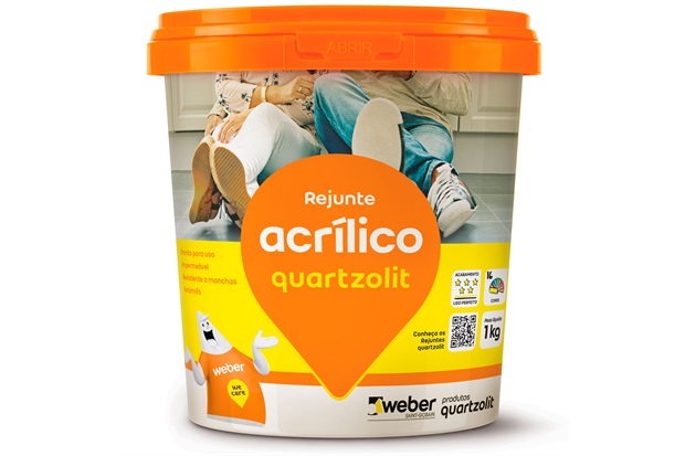 Rejunte Acrílico Cinza Ártico 1kg - Quartzolit 