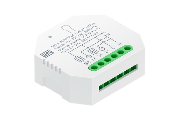 Relé Interruptor 10a Wi-Fi+Rf Branco - WEG