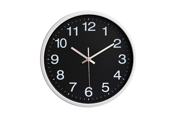 Relógio de Parede 30cm Preto E Branco - Casanova