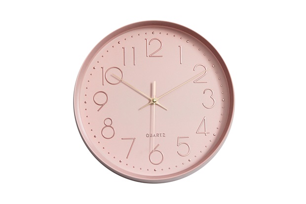 Relógio de Parede 30cm Rosa - Casanova