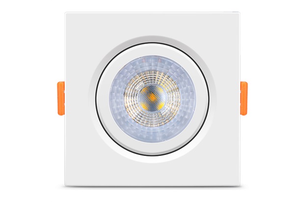 Spot Led de Embutir Quadrado Ecospot 5w Bivolt 6500k Branca - Elgin