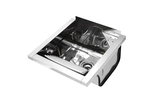 Tanque Reto de Parede Alto Brilho 44x48x26cm Inox - Docol