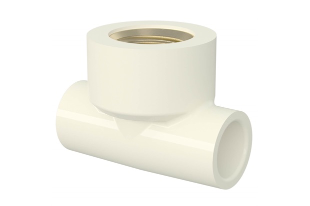 Tê de Transição Aquatherm 1/2''X22mm Branco - Tigre     