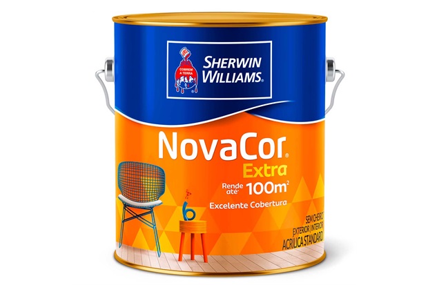 Tinta Acrílica Novacor Extra Standard Fosco Palha 3,6 Litros - Sherwin Williams