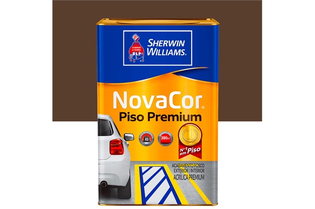 Tinta Acrílica Premium Fosca Novacor Piso Marrom 18 Litros - Sherwin Williams
