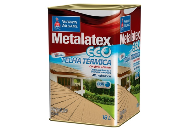 Tinta Brilhante Premium Metalex Eco Telha Térmica Cerâmica 18 Litros - Sherwin Williams