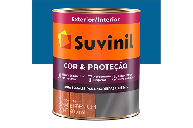 Tinta Esmalte Premium Cor & Proteção Brilhante Azul França 900ml - Suvinil