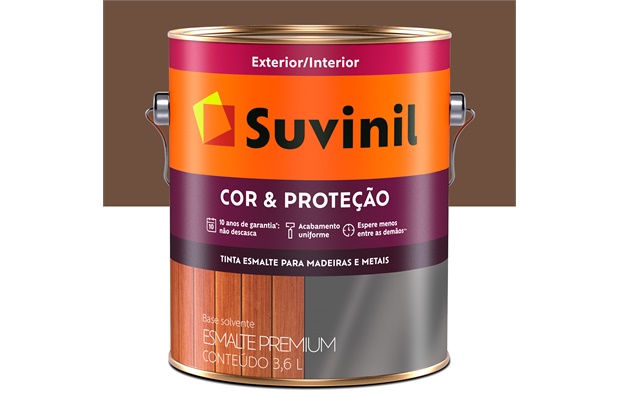 Tinta Esmalte Premium Cor & Proteção Brilhante Tabaco 3,6 Litros - Suvinil