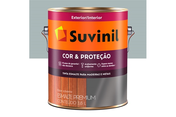 Tinta Esmalte Premium Cor & Proteção Fosco Platina 3,6 Litros - Suvinil